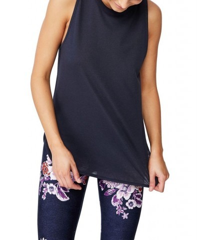 Women's Active Curve Hem Tank Navy Blue $13.80 Tops