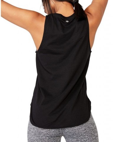 Women's Active Curve Hem Tank Navy Blue $13.80 Tops