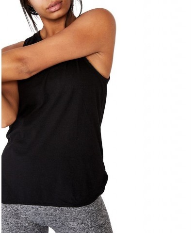 Women's Active Curve Hem Tank Navy Blue $13.80 Tops