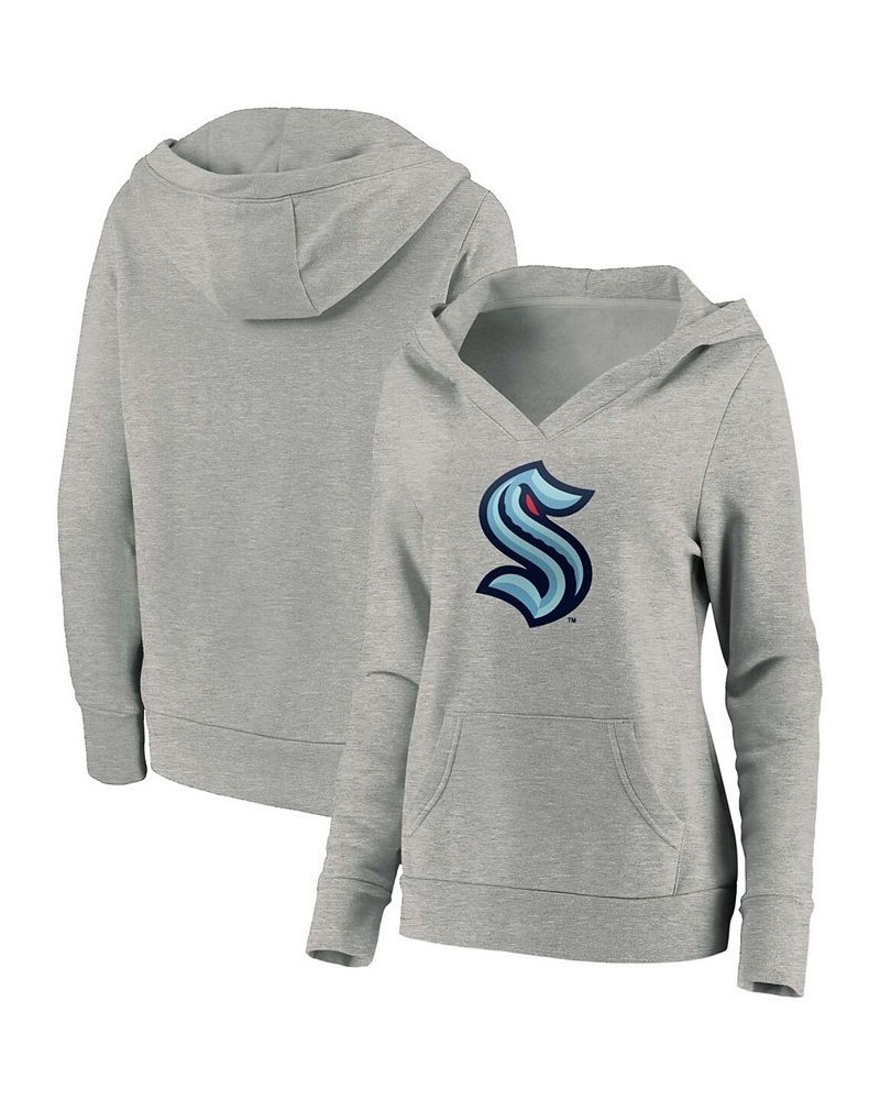 Plus Size Heather Gray Seattle Kraken Primary Logo Pullover Hoodie Heather Gray $33.00 Sweatshirts