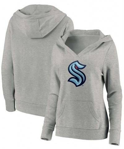 Plus Size Heather Gray Seattle Kraken Primary Logo Pullover Hoodie Heather Gray $33.00 Sweatshirts