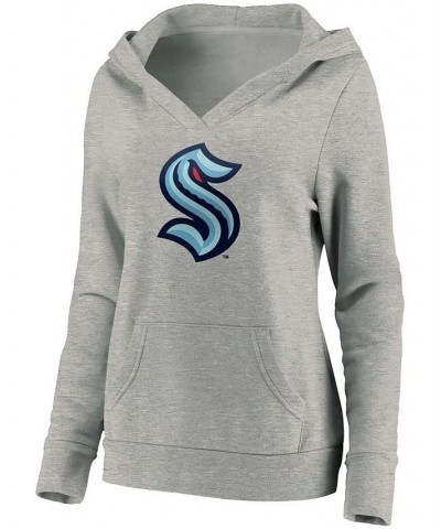 Plus Size Heather Gray Seattle Kraken Primary Logo Pullover Hoodie Heather Gray $33.00 Sweatshirts