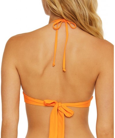 Women's Fiesta Printed-Trim Triangle Bikini Top & Hipster Bottoms Orangeburst $44.18 Swimsuits