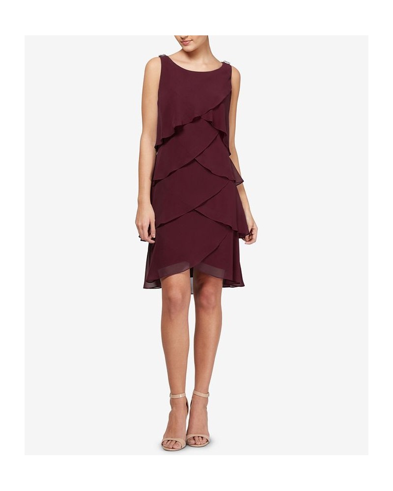 Tiered Chiffon Dress Fig $38.15 Dresses