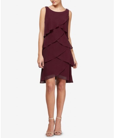 Tiered Chiffon Dress Fig $38.15 Dresses