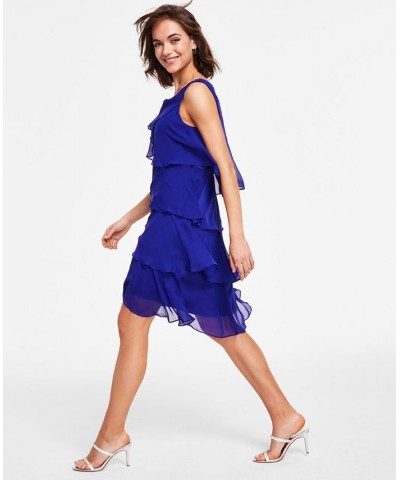 Tiered Chiffon Dress Fig $38.15 Dresses