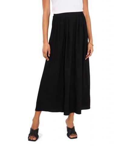Women's Rumple Twill Midi Skirt Rich Black $46.87 Skirts