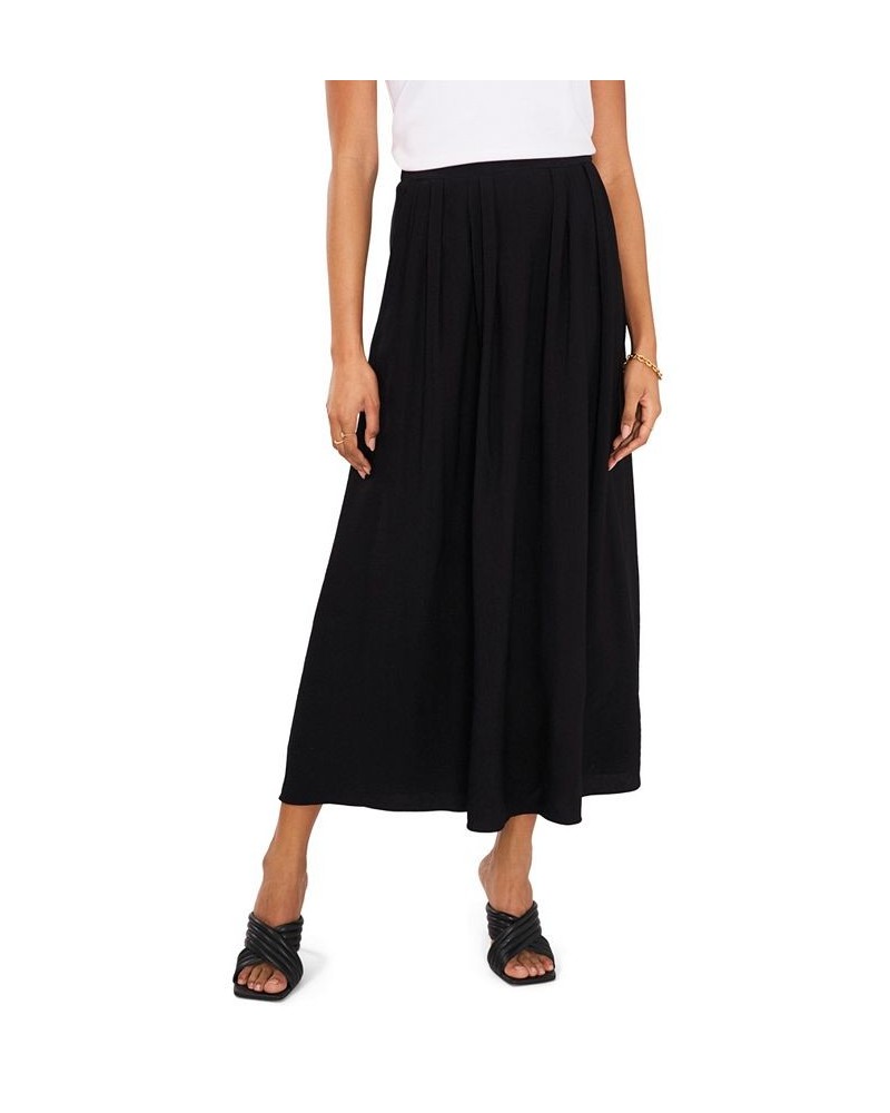 Women's Rumple Twill Midi Skirt Rich Black $46.87 Skirts