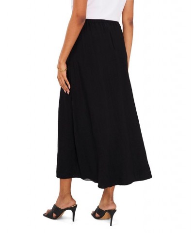 Women's Rumple Twill Midi Skirt Rich Black $46.87 Skirts