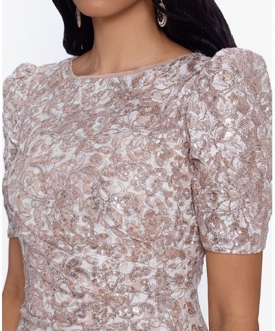 Lace Sequined Dress Tan/Beige $105.06 Dresses