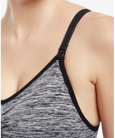 Full Busted Seamless Nursing & Maternity Bra Black and White Melange $15.00 Bras