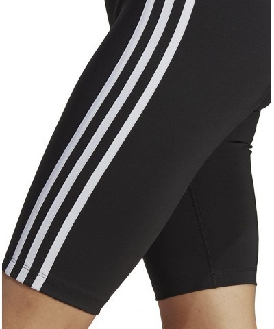 Women's Classic Three Stripe High Waist Short Tights Black $26.50 Shorts