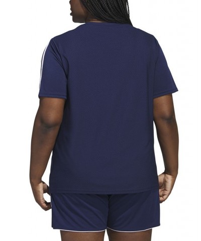 Plus Size Tiro 23 Performance 3-Stripes League Jersey Blue $19.35 Tops