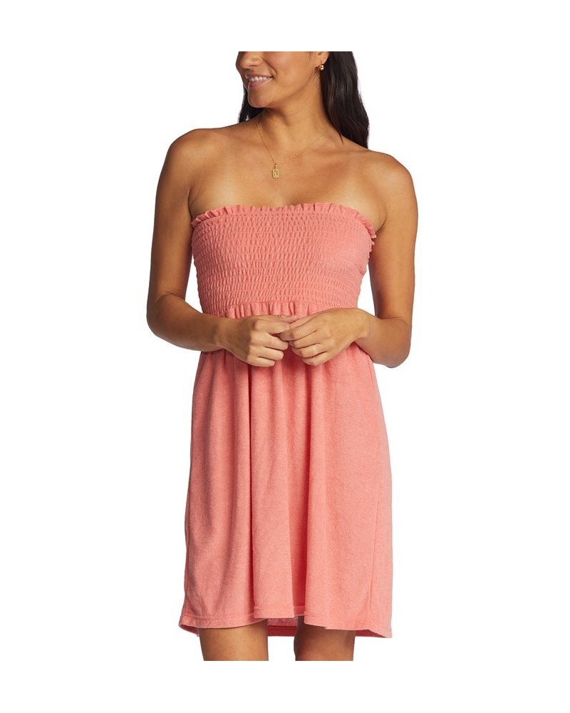 Juniors' La Bamba Strapless Dress Tea Rose $30.00 Swimsuits