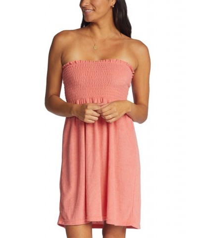 Juniors' La Bamba Strapless Dress Tea Rose $30.00 Swimsuits