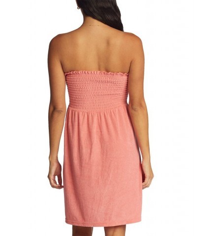 Juniors' La Bamba Strapless Dress Tea Rose $30.00 Swimsuits