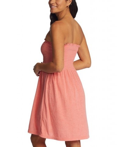 Juniors' La Bamba Strapless Dress Tea Rose $30.00 Swimsuits