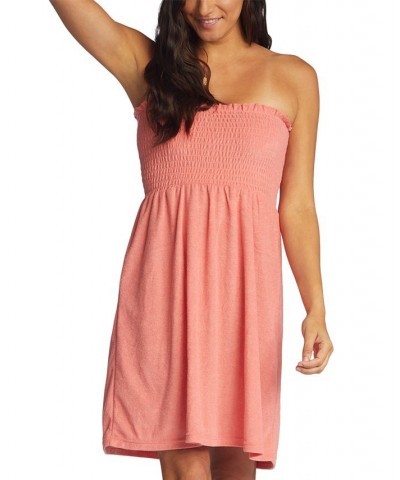 Juniors' La Bamba Strapless Dress Tea Rose $30.00 Swimsuits