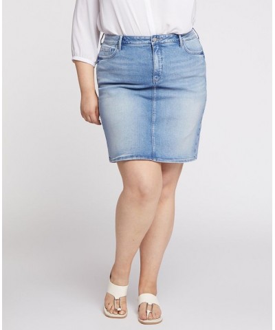Plus Size 5 Pocket Jean Skirt Quinta $40.15 Skirts