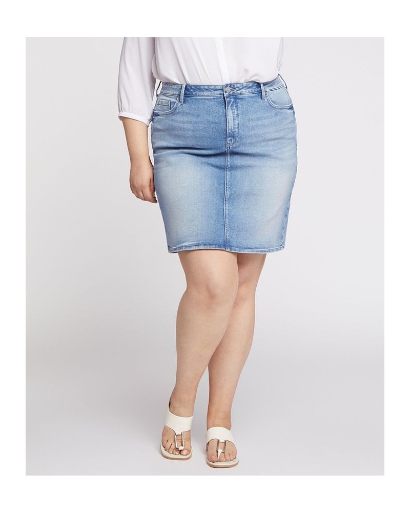 Plus Size 5 Pocket Jean Skirt Quinta $40.15 Skirts