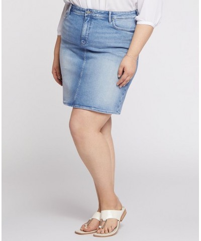 Plus Size 5 Pocket Jean Skirt Quinta $40.15 Skirts