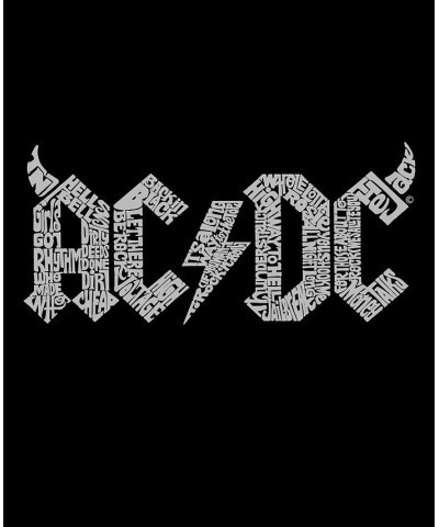 Women's Word Art Hooded ACDC Sweatshirt Top Black $27.60 Sweatshirts