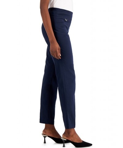 Petite Tummy-Control Straight-Leg Pants Blue $18.42 Pants