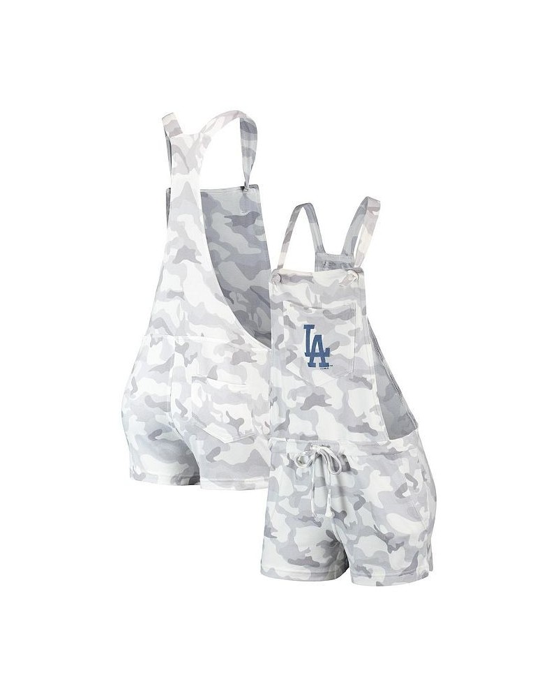 Women's Gray Los Angeles Dodgers Camo Overall Romper Gray $24.75 Shorts