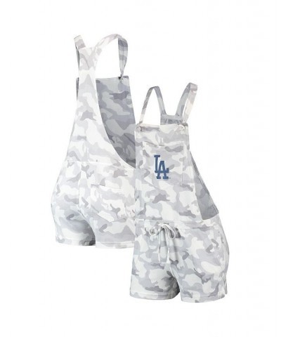 Women's Gray Los Angeles Dodgers Camo Overall Romper Gray $24.75 Shorts