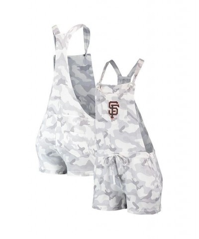 Women's Gray Los Angeles Dodgers Camo Overall Romper Gray $24.75 Shorts