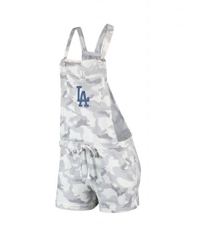 Women's Gray Los Angeles Dodgers Camo Overall Romper Gray $24.75 Shorts