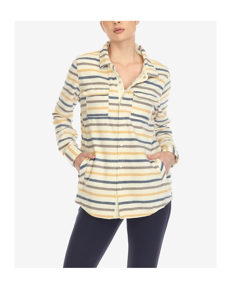 Women's Flannel Plaid Shirt Yellow $17.64 Tops