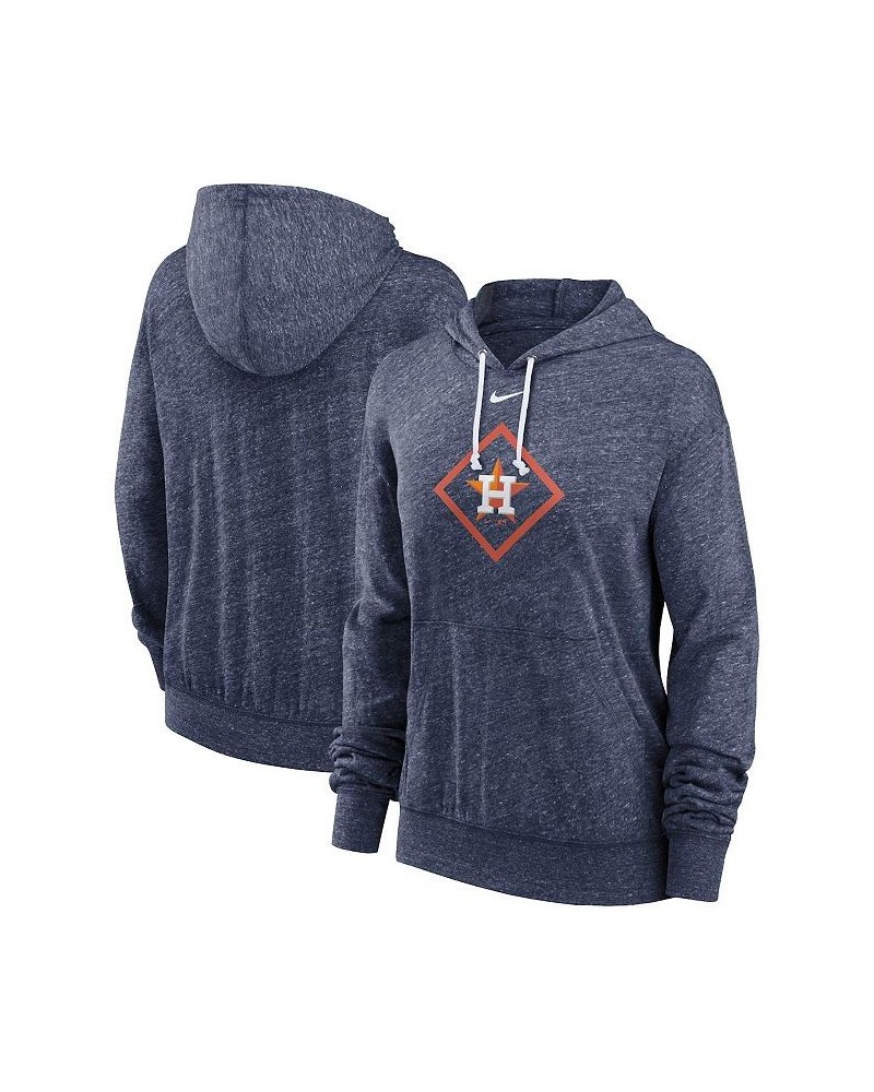 Women's Navy Houston Astros Diamond Icon Gym Vintage-Like Pullover Hoodie Navy $40.80 Sweatshirts