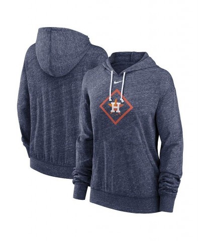 Women's Navy Houston Astros Diamond Icon Gym Vintage-Like Pullover Hoodie Navy $40.80 Sweatshirts