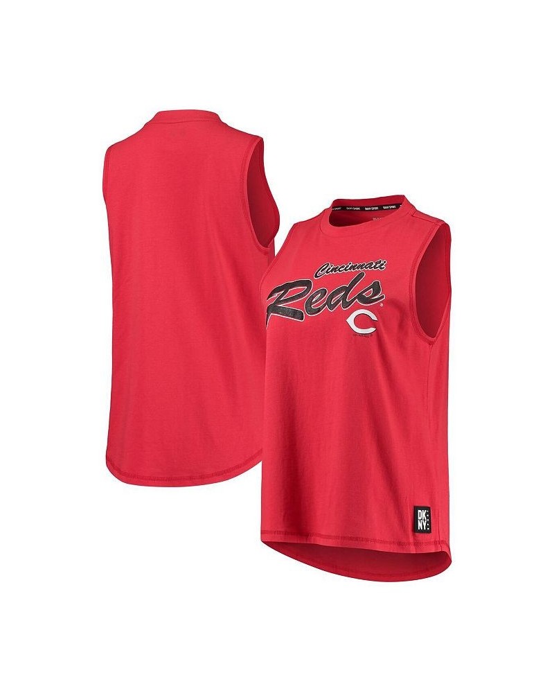 Women's Red Cincinnati Reds Marcie Tank Top Red $24.20 Tops