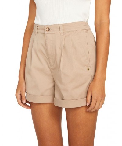 Juniors' Frochickie Trouser Shorts Taupe $25.42 Shorts