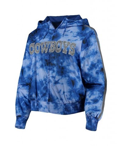 Women's Navy Dallas Cowboys Galaxy Full-Zip Windbreaker Hoodie Jacket Navy $55.35 Jackets