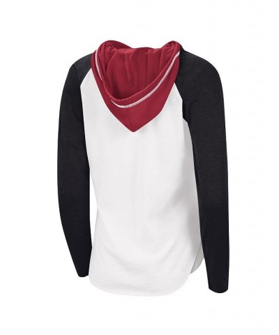 Women's White Miami Heat MVP Raglan Hoodie Long Sleeve T-shirt White $29.99 Tops