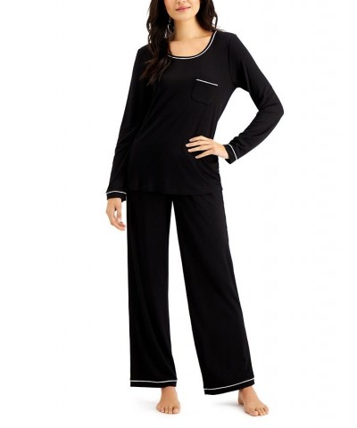Knit Pajama Set Black $13.52 Sleepwear