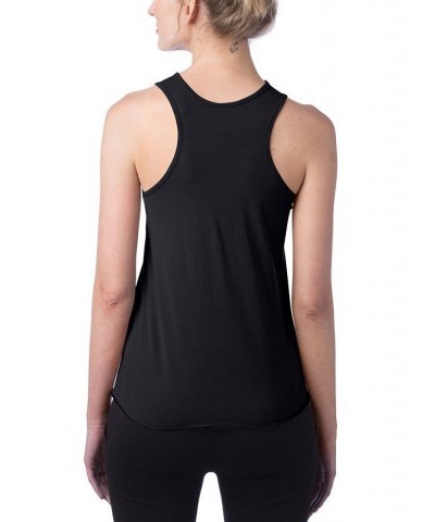 Women's Tri-Blend Racer Tank Top Black $21.12 Tops