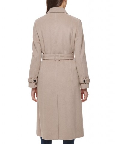 Women's Double-Breasted Belted Trench Coat Tan/Beige $101.50 Coats