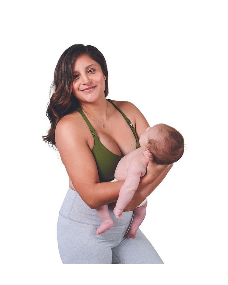 Nila Maternity and Nursing Sports Bra Green $31.68 Bras