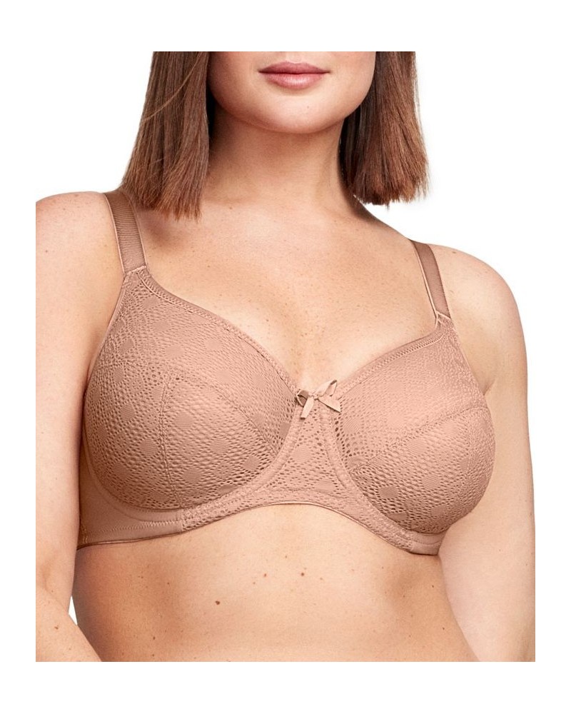 Plus Size Full Figure Wonderwire Lace Comfort Bra Brown $18.82 Bras