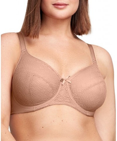 Plus Size Full Figure Wonderwire Lace Comfort Bra Brown $18.82 Bras