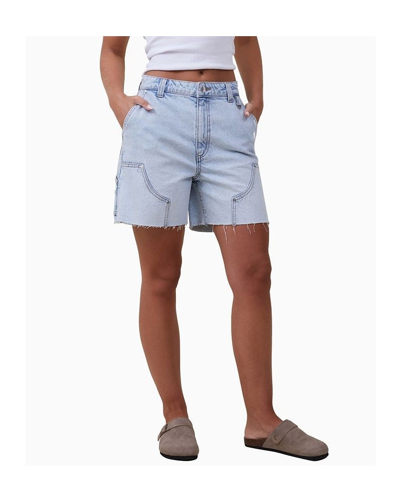 Women's Panelled Denim Shorts Palm Blue $27.60 Shorts