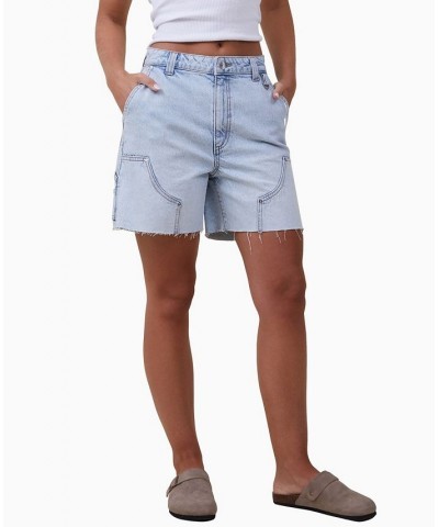 Women's Panelled Denim Shorts Palm Blue $27.60 Shorts