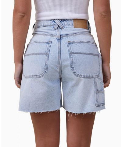 Women's Panelled Denim Shorts Palm Blue $27.60 Shorts