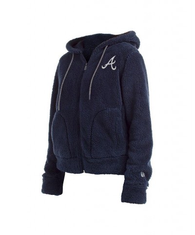 Women's Navy Atlanta Braves Sherpa Full-Zip Jacket Navy $34.00 Jackets