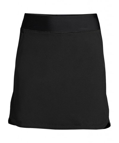 Women's Long Quick Dry Elastic Waist Active Board Skort Swim Skirt Black $39.75 Swimsuits