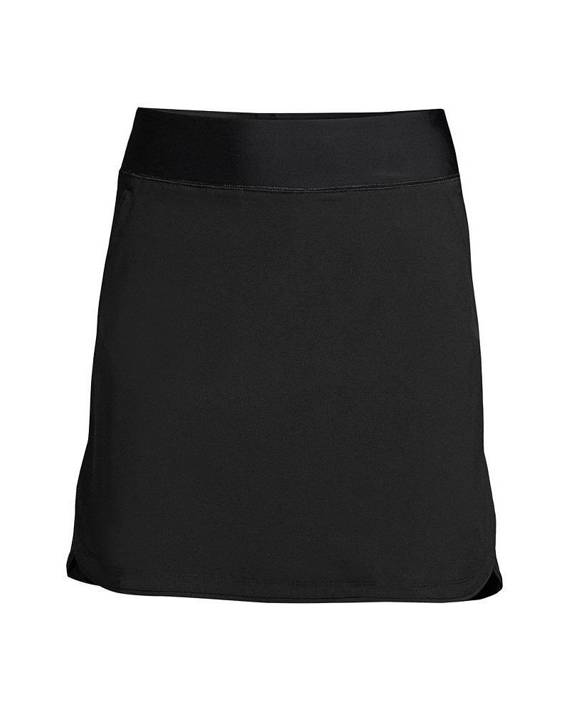 Women's Long Quick Dry Elastic Waist Active Board Skort Swim Skirt Black $39.75 Swimsuits